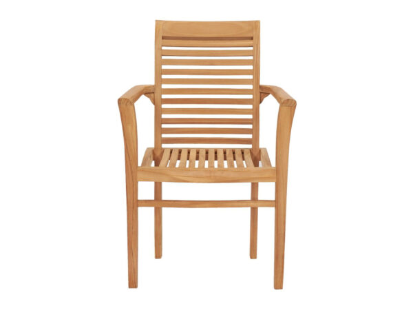 Teak Garden Furniture Stacking Arm Chair