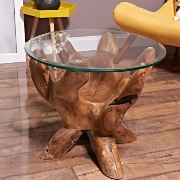 Teak Root Coffee Table From Reclaimed Teak Root Wood