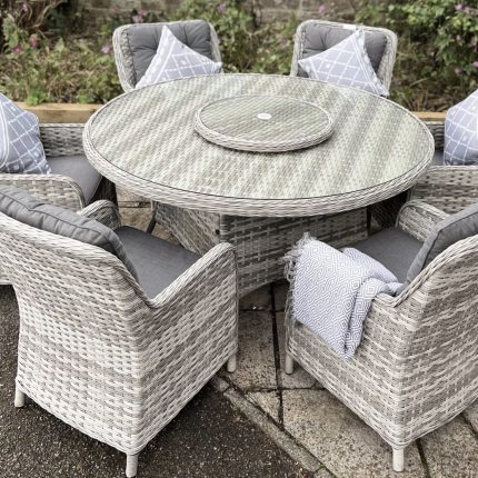 Rattan Garden Furniture Round Table Set