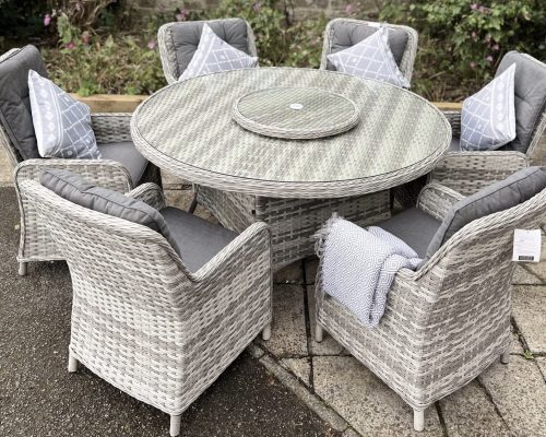 Rattan Garden Furniture Round Table Set