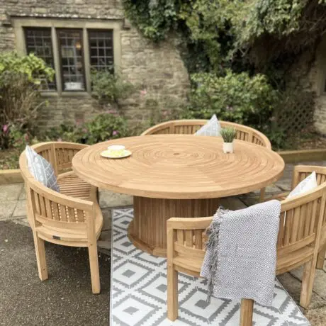 Teak Garden Furniture Round 180 3 benches