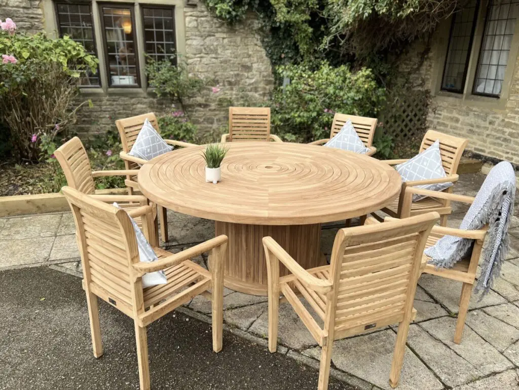 Teak Garden Furniture Round Table 8 seater set