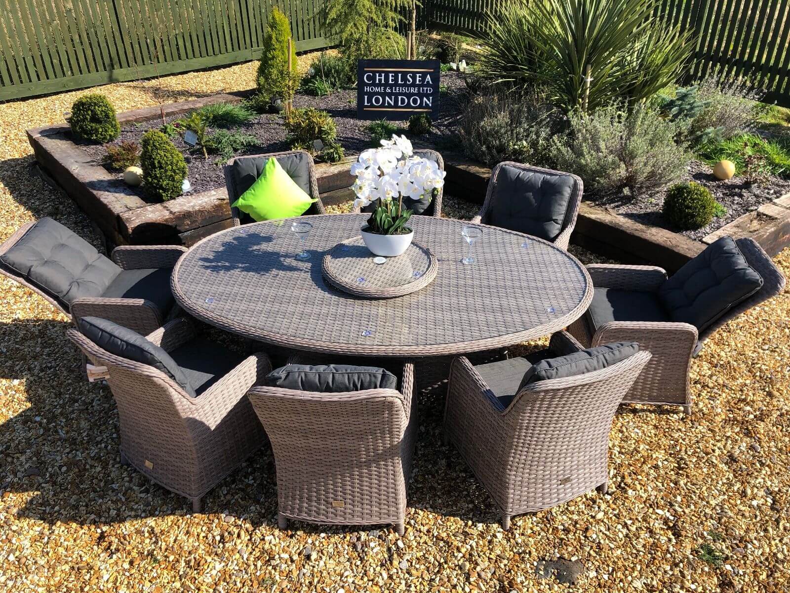 rattan garden furniture premium oval dining set