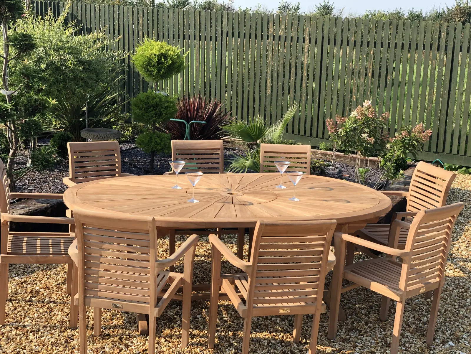 teak garden table and chairs