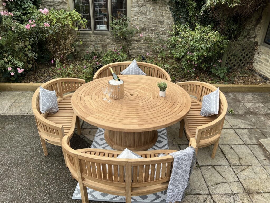 Teak Garden Furniture 4 Benches