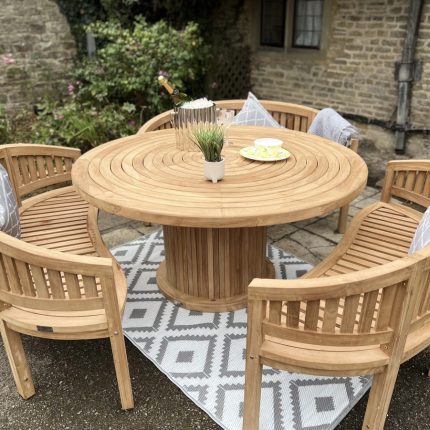 Teak Garden Furniture Round 150 benches