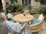 Teak Garden Furniture round folding set chairs benches