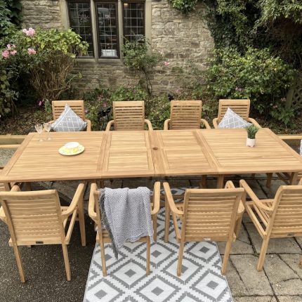 teak garden furniture 10 seater set