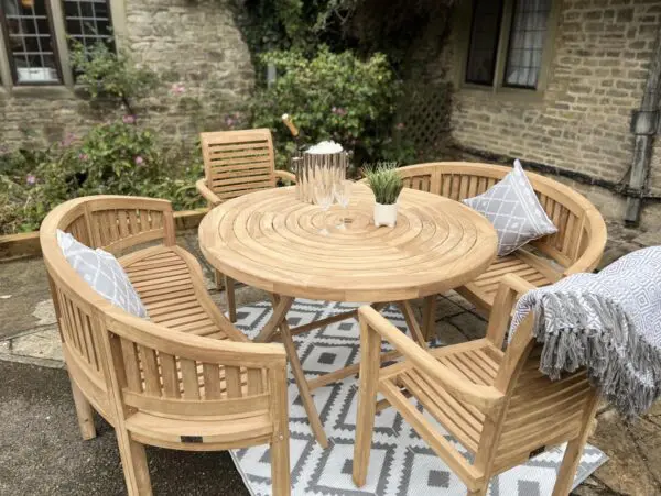 Tips for Identifying High-Quality Teak Garden Furniture - teak-garden-furniture-folding-120-table-2-bench-2-chairs