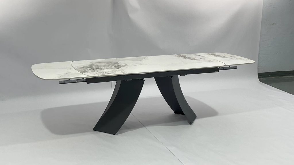Cagliari Ceramic dining table white gloss