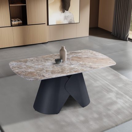 Vernazza ceramic dining table cappuccino