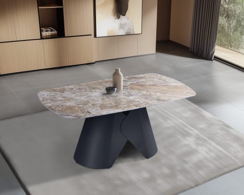 Vernazza ceramic dining table cappuccino