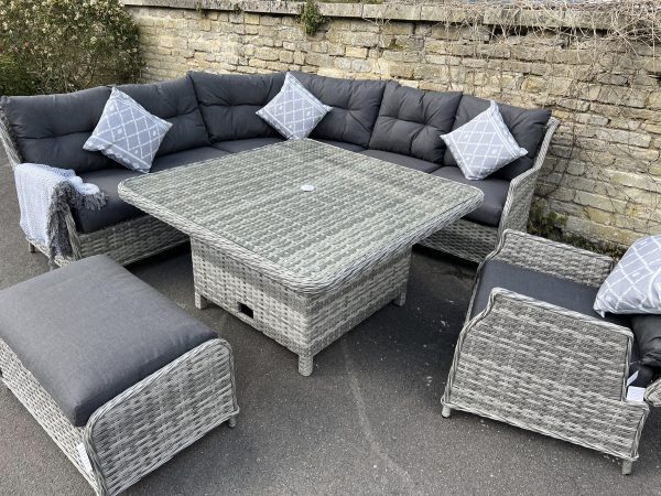 Premium Large Rattan Corner Sofa Set