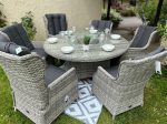 rattan garden fire pit set