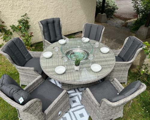 rattan with fire pit