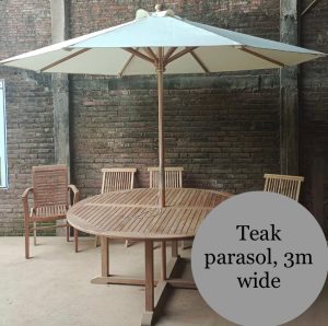 teak garden furniture wood parasol
