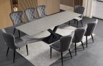 Grey Matte Ceramic Dining Table Set
