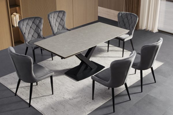 ceramic grey - Modern Ceramic Dining Table