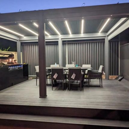 6x4m pergola with lights