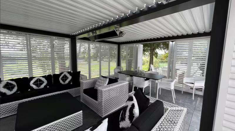 garden room pergola interior