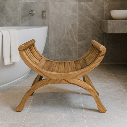 teak shower stool