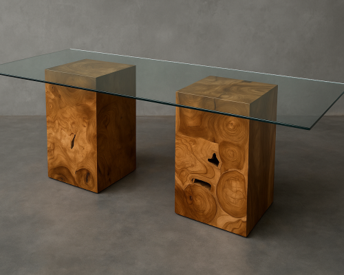 teak root table