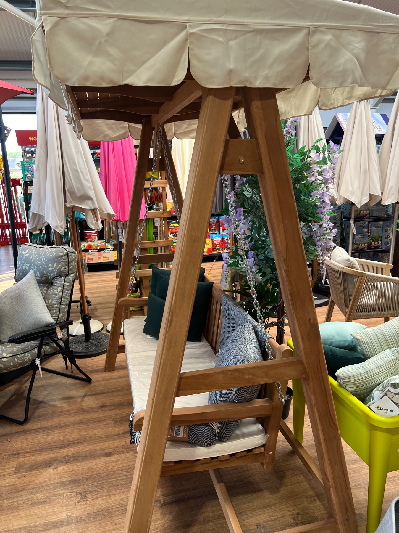 Teak Swing Bench | Chelsea Home and Leisure Ltd