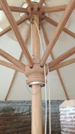teak garden parasol