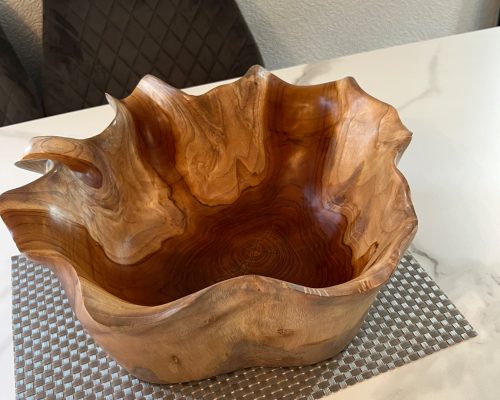 teak root bowl
