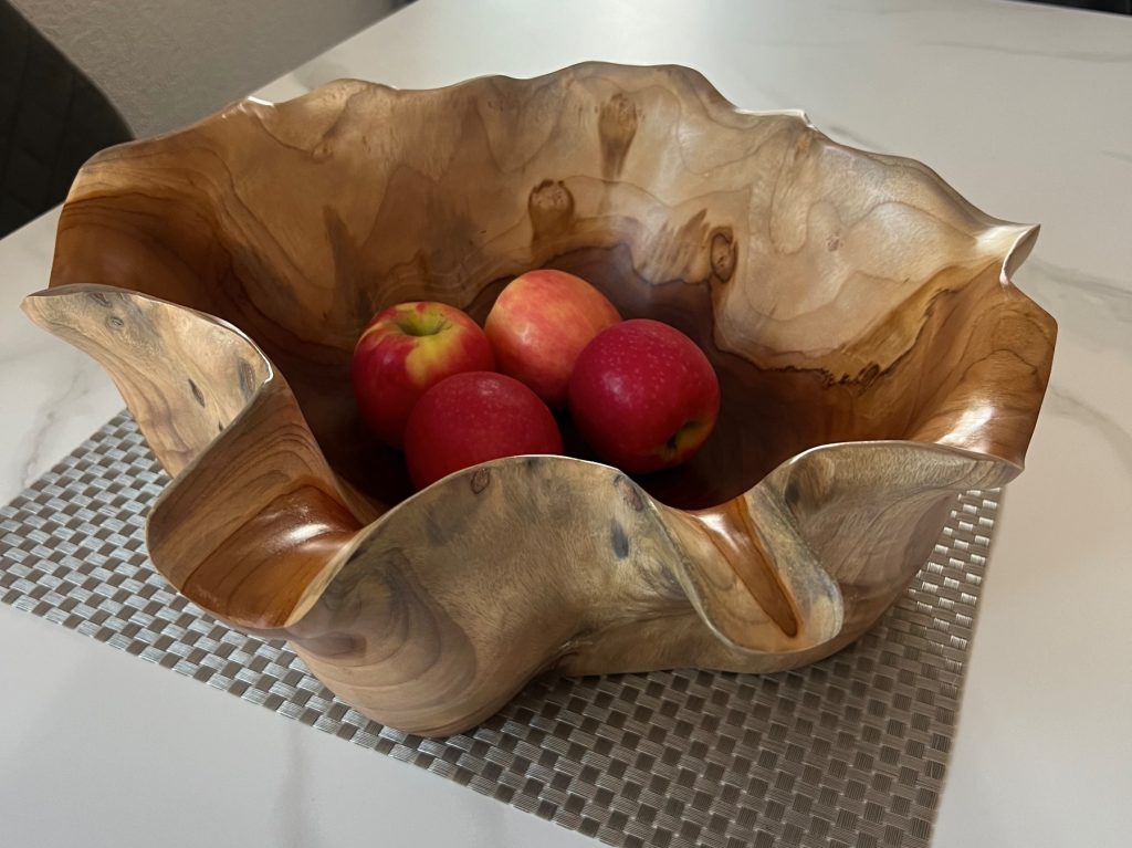 teak root bowl