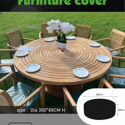 teak garden set cover round