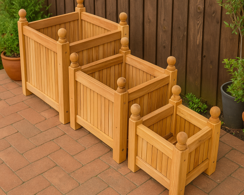 teak pot plante