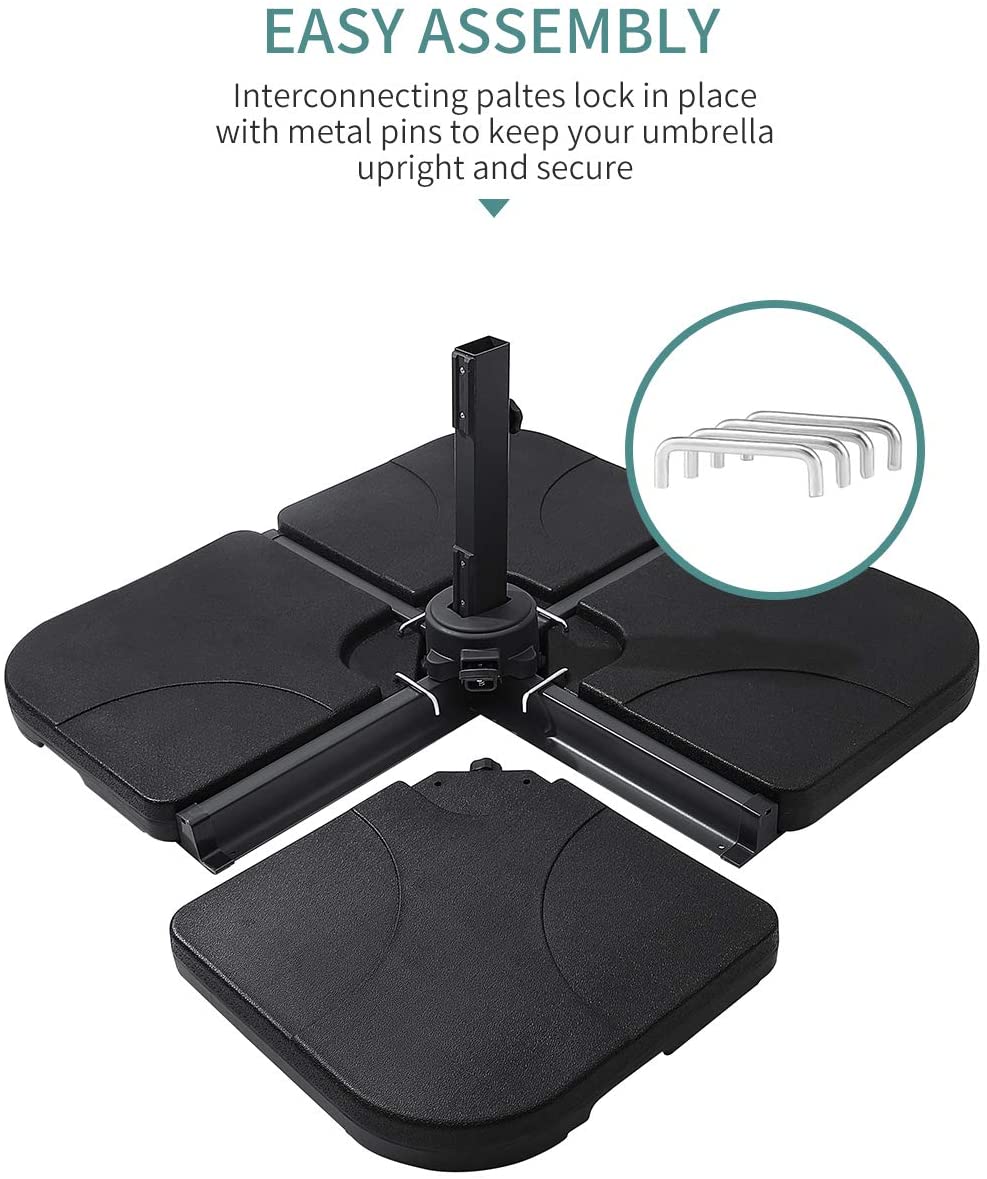 Heavy Duty Cantilever Parasol Base – 4pcs Square, 60kg Heavy Duty Cantilever Parasol Base – 4pcs Square, 60kg