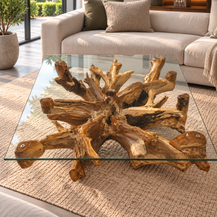 teak root coffee table